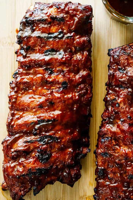 Sweet and Smoky BBQ Sauce Glazed Ribs